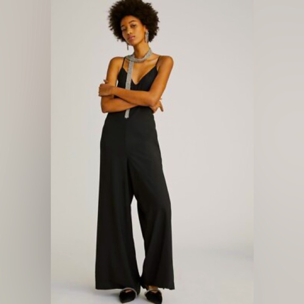 Anthropologie | Hutch Sweetheart wide-leg jumpsuit